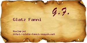 Glatz Fanni névjegykártya