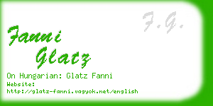 fanni glatz business card